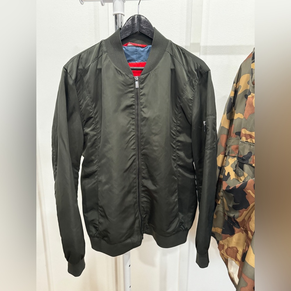 SOLD Zara Redline green bomber jacket. Excellent condition. Size XL, runs like L